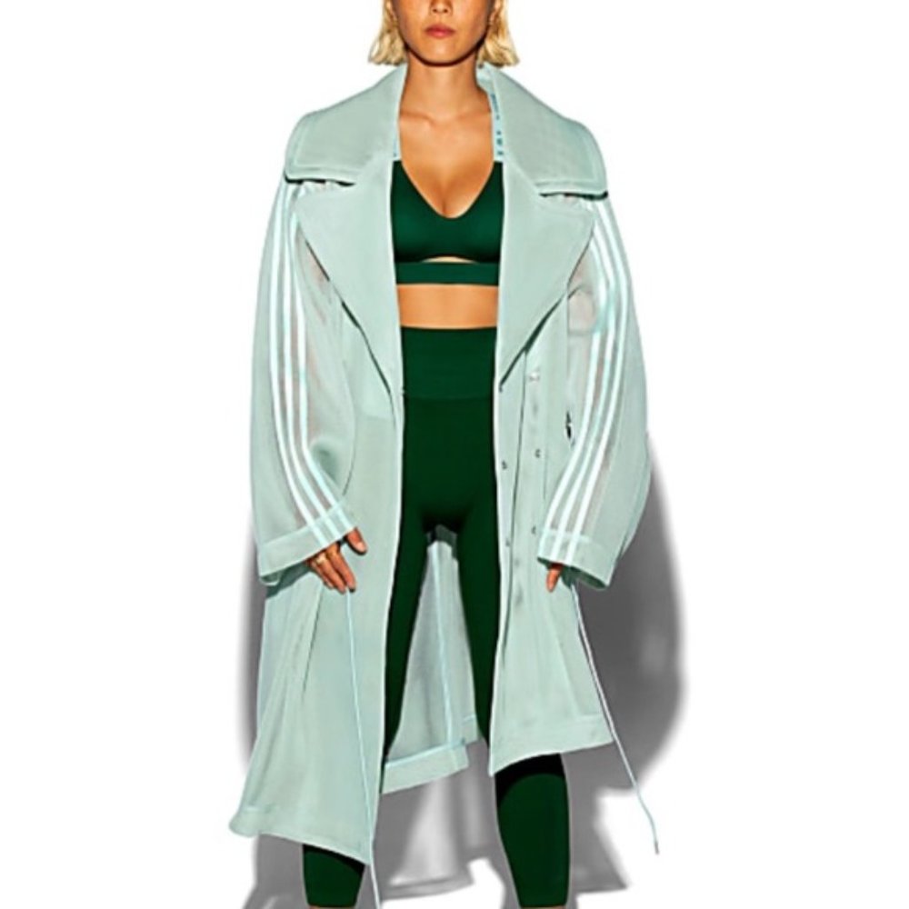 adidas x IVY PARK mesh trench coat in mint